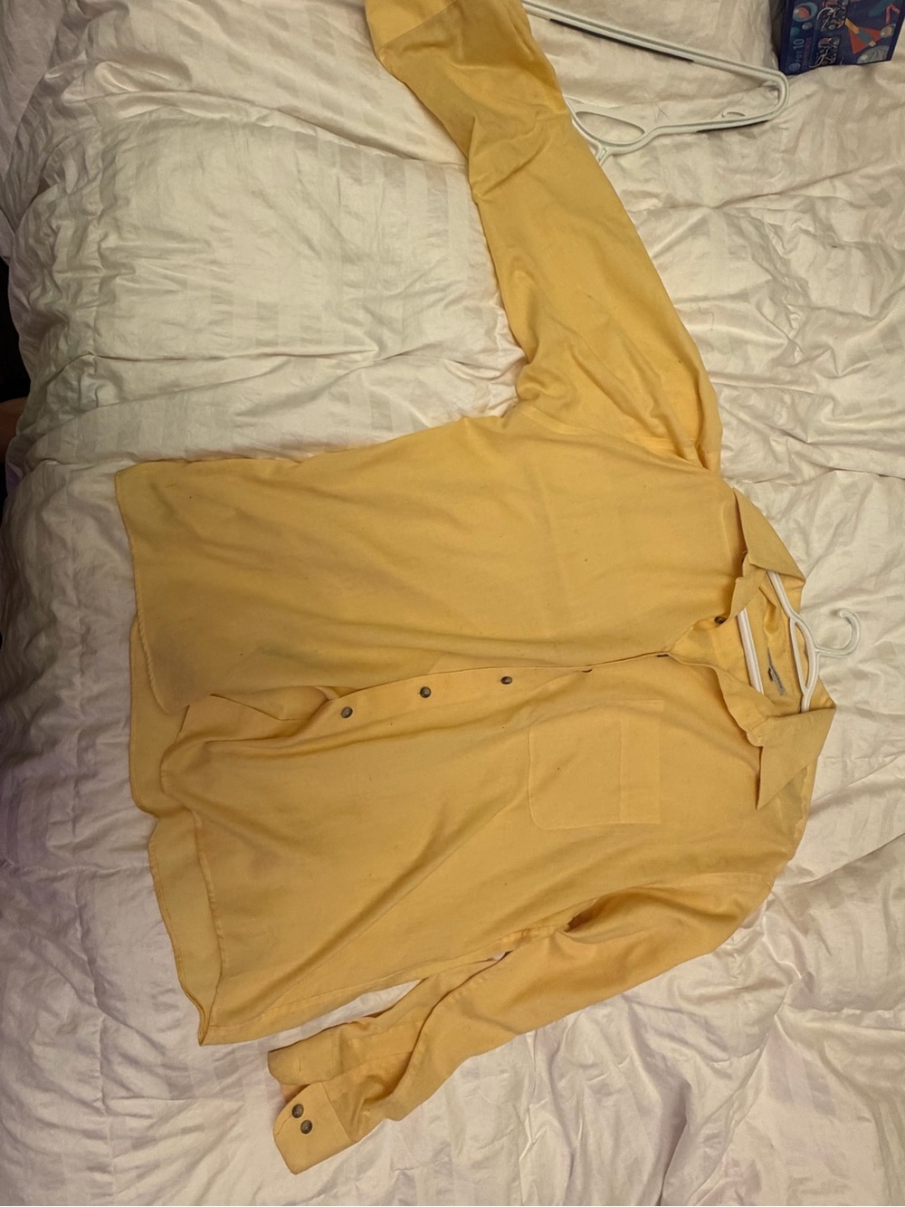 Yves Saint Laurent Light Yellow Button-Down Dress Shirt